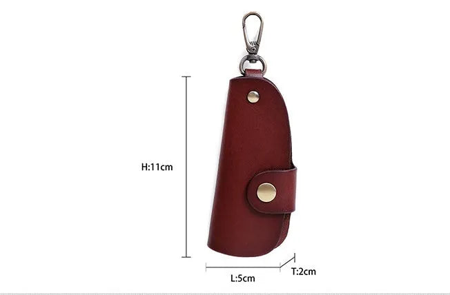 Genuine leather handmade key storage bag for car keys in four colour options