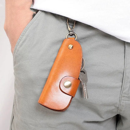 Genuine leather handmade key storage bag for car keys in four colour options