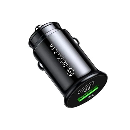 Dual USB car charger converter with 12V plug for vehicle charging of phones and tablets