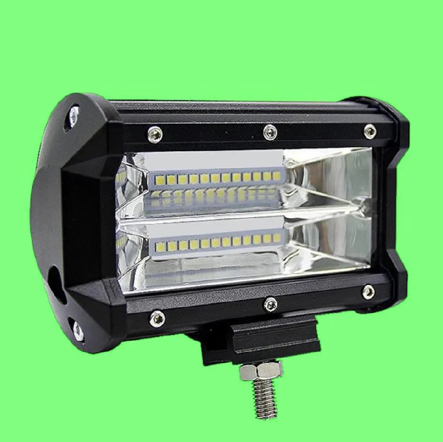 5-inch black die-cast aluminium LED work lamp with bracket for off-road vehicles