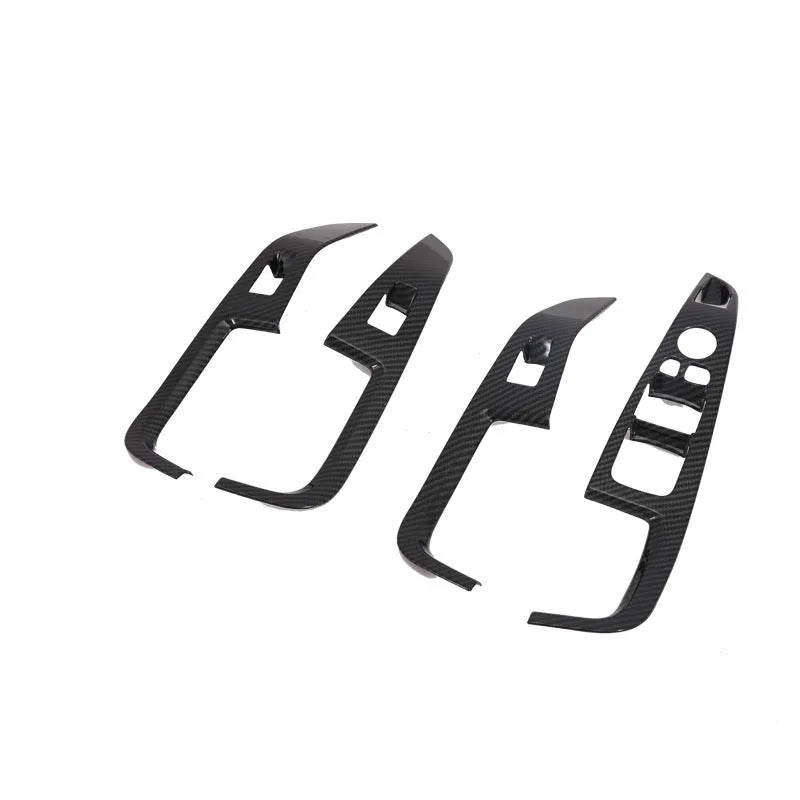 Black ABS centre console air vent trim panel for 2019 BMW X5 dashboard