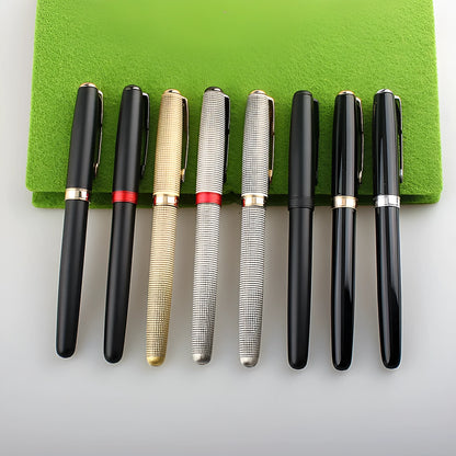 Stainless steel ballpoint pen with 0.5mm nib in a selection of colours including black and silver.