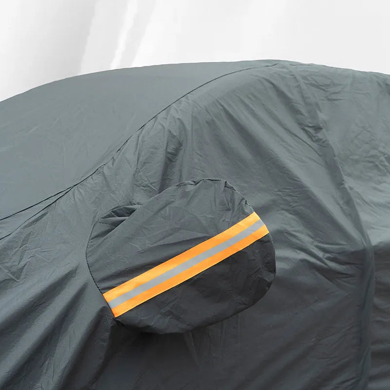 Grey PVC chemical fibre car cover for Volkswagen vehicles with rainproof and sun protection properties