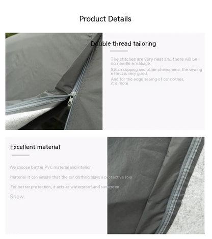Grey PVC chemical fibre car cover for Volkswagen vehicles with rainproof and sun protection properties