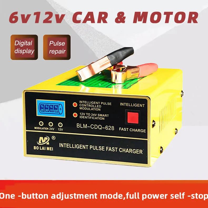 BT 168 model 12 volt 24 volt automobile battery charger with American plug for lead acid batteries