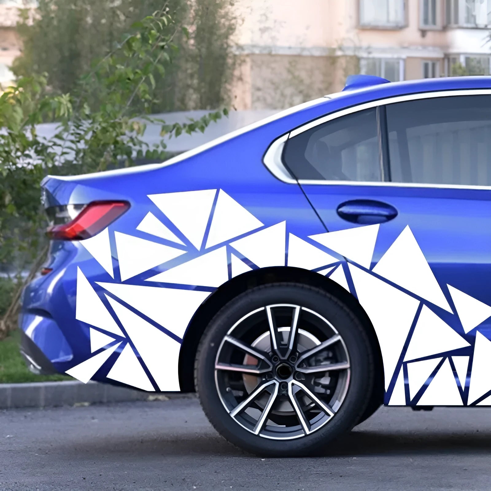 Geometry pattern car modification sticker for rear wheel arch decoration in five colour options