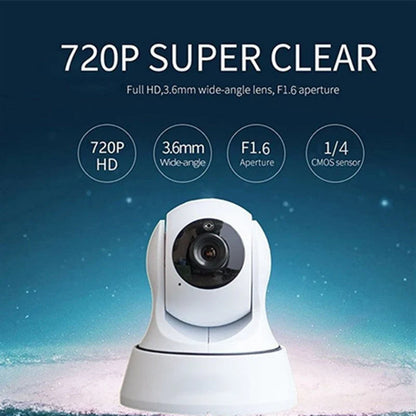 720p HD Wi-Fi home security camera with night vision and sleek, modern design
