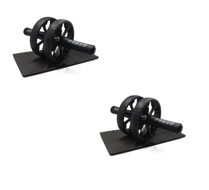 Premium abdominal roller with supportive mat, designed for core strengthening and toning exercises