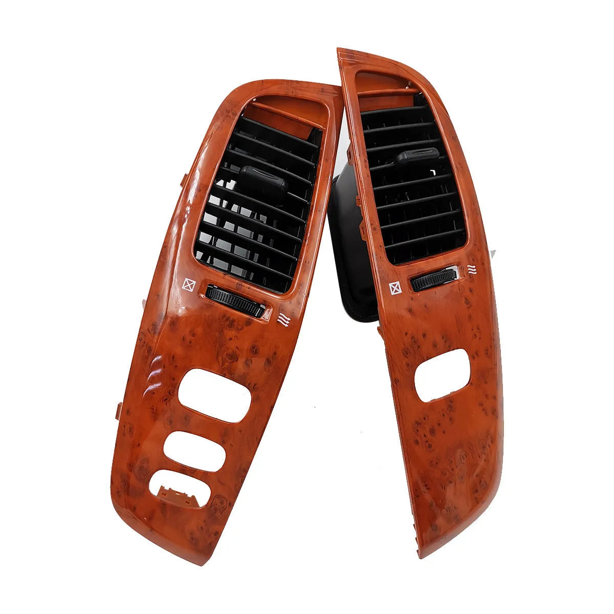 ABS plastic air outlet panel with peach wood decorative finish