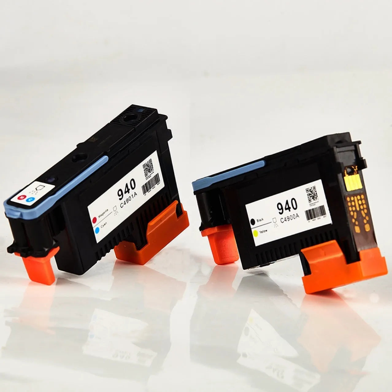 HP940 compatible printer nozzle for C4900A C4901A cartridges, black and yellow, approx 10x5x3 cm.