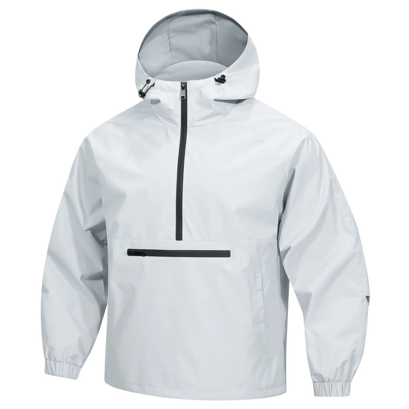 Men's rabbit fur corduroy half-zip hooded sweater jacket in Korean-style loose fit