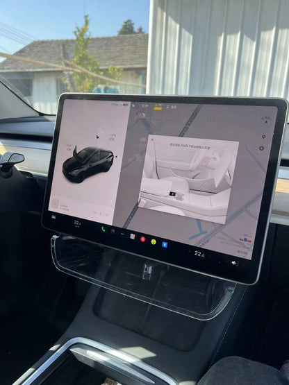 Tesla Model 3 and Y ETC storage box in Black mounted under vehicle touchscreen