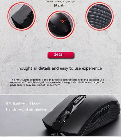 Pulse RGB wired gaming mouse in black colour with USB cable and RGB lighting