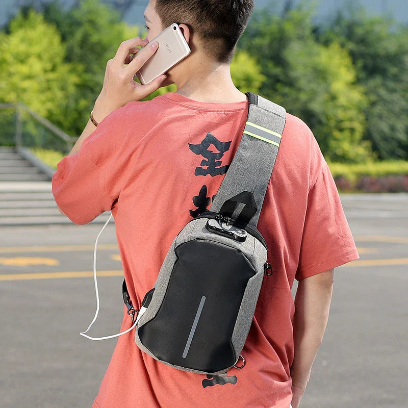 Durable Oxford cloth shoulder bag with zipper closure, adjustable strap, and spacious interior for everyday use
