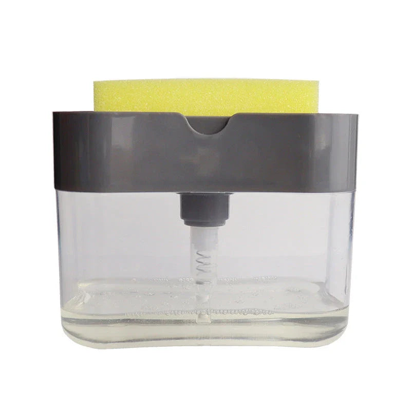 Stylish 2-in-1 sink caddy with liquid soap dispenser for streamlined kitchen organisation