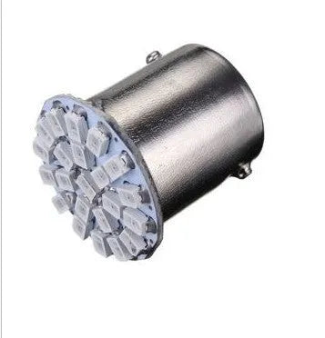 22-LED automotive replacement lamp for 1156 and 1157 brake light and turn signal sockets.