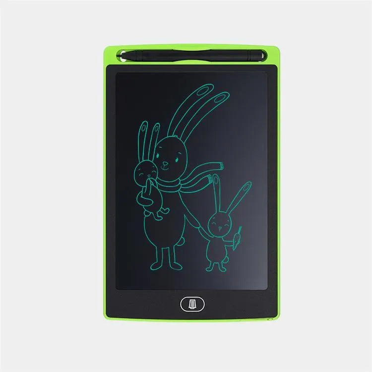Children's electronic writing board drawing tablet in black white red green colours for teenagers