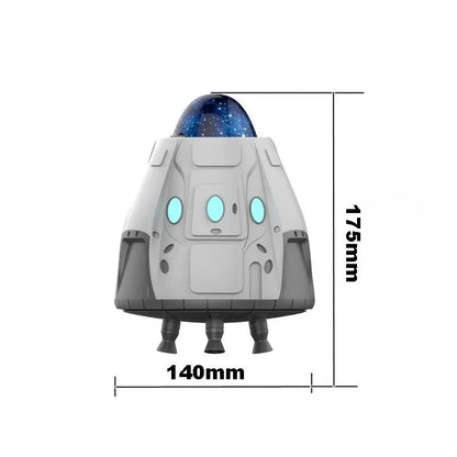 White capsule-shaped Bluetooth northern lights ambience light with remote control