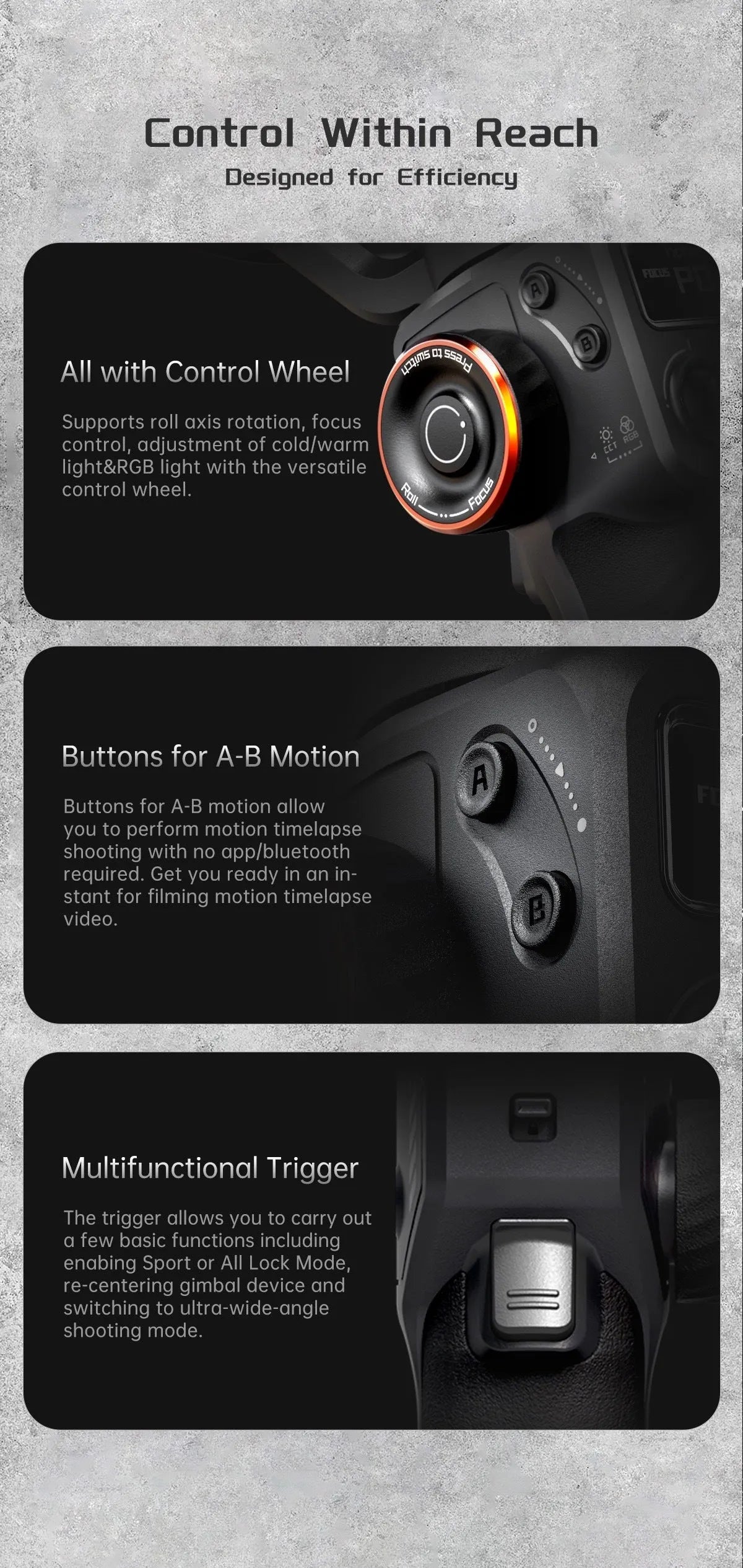 Black AI face and shooting fill light three-axis camera stabiliser M6 kit with tripod