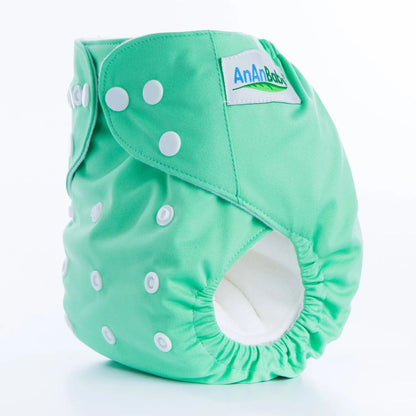 Solid colour leak-proof baby diaper pants with brushed cloth and bamboo charcoal lining, 36.5 x 32.5 cm