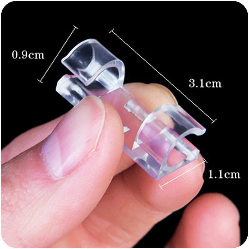 Premium cable organizer clips made of durable ABS resin for seamless cable management in home offices, workstations, and entertainment centers