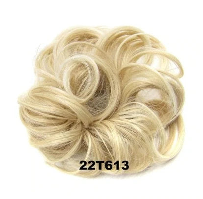 Hair ring wig in various colours from 1# to Burg, showing synthetic fibres and natural hairline for temporary styling