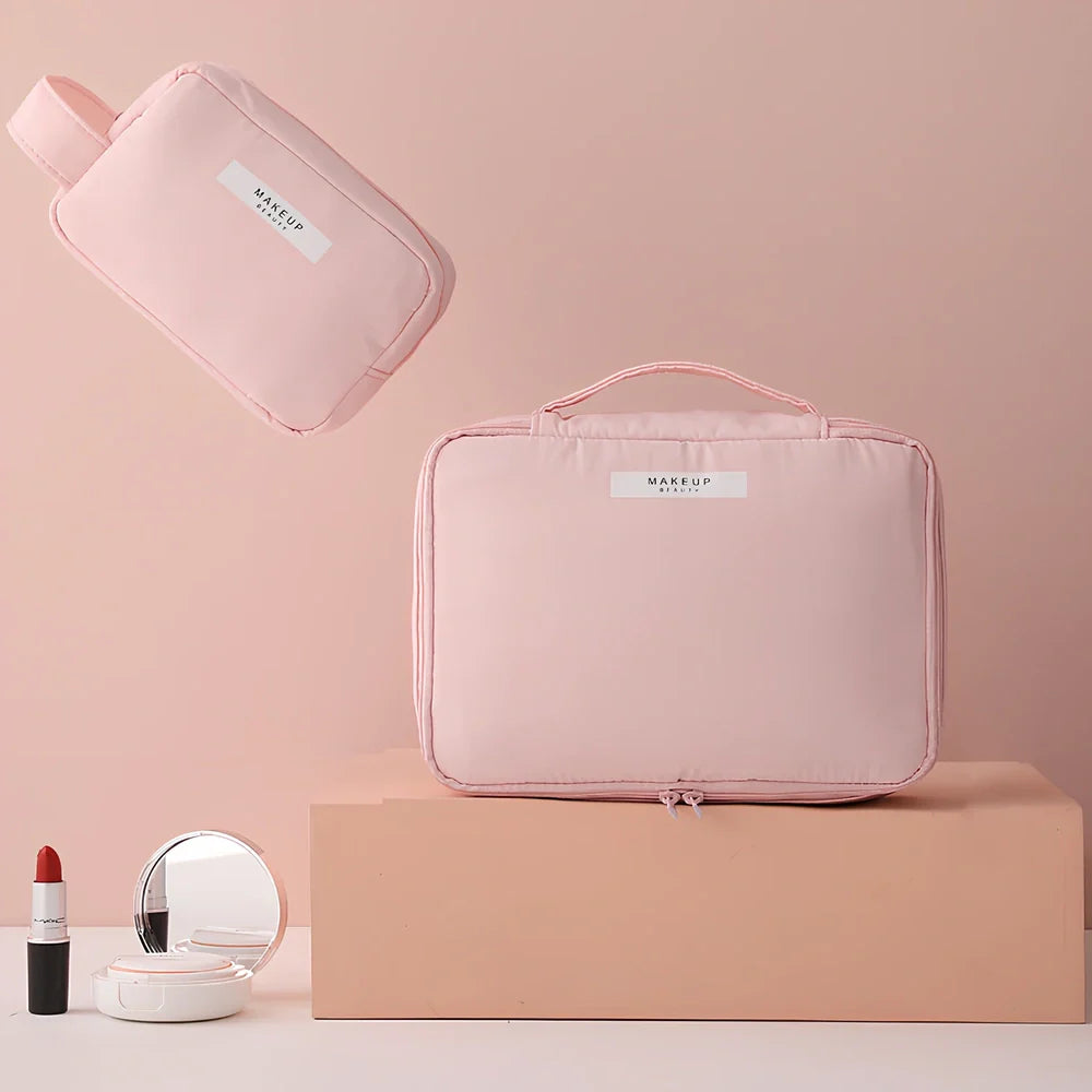 23x16.5x8cm travel cosmetic organiser bag with sponge construction and multiple compartments