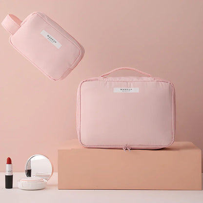 23x16.5x8cm travel cosmetic organiser bag with sponge construction and multiple compartments