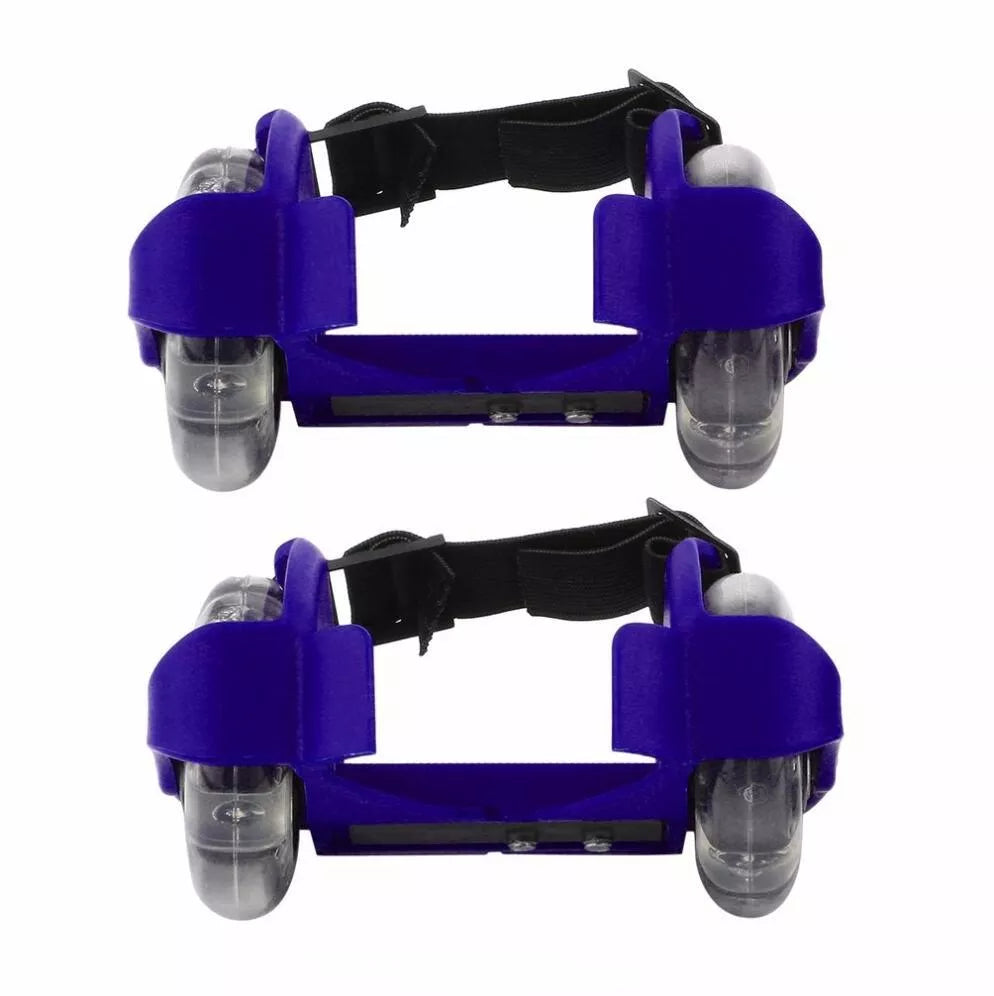 Roller skating shoes with carbon steel and PVC construction, available in black and blue