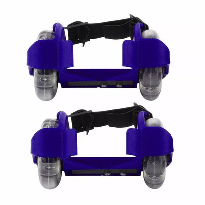 Roller skating shoes with carbon steel and PVC construction, available in black and blue