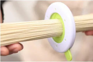 Noodle thickness selector kitchen gadget pasta maker tool with 8x9x1cm plastic body for measuring and creating custom spaghetti strands at home