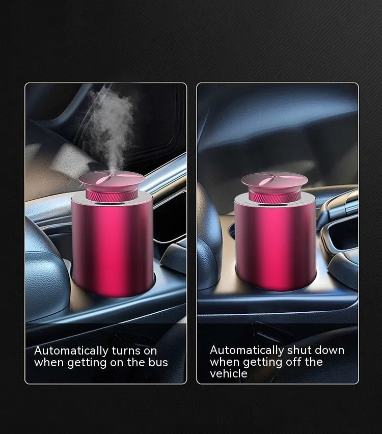 Portable metal column aroma diffuser for cars and small rooms with rechargeable battery