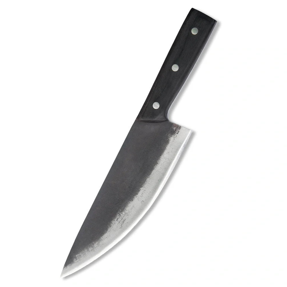 High carbon steel 8-inch butcher's bone picking knife with ergonomic handle