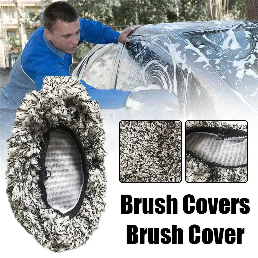 Car wash mop replacement cloth cover for long handle flat mop brushes