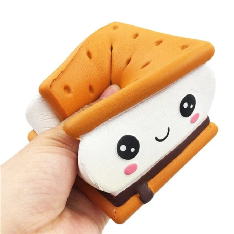 Chocolate-filled biscuit-shaped toy with a playful and unique design