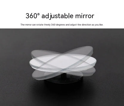 Two silver 5cm convex car blind spot mirrors with adjustable mounting