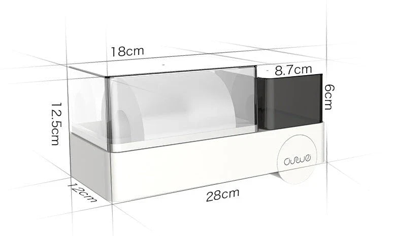 Waterproof tissue box with integrated toilet paper dispenser for convenient bathroom organization