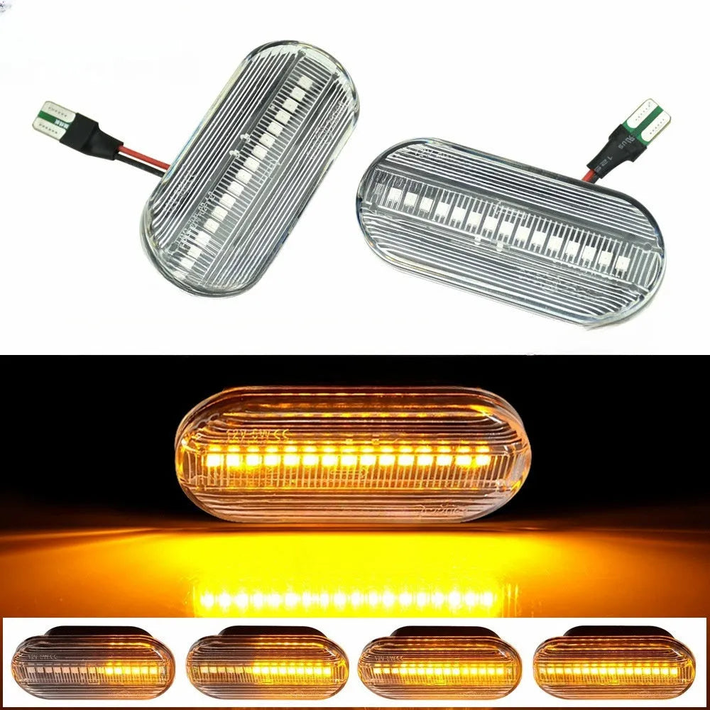 Flowing water style side turn signal lamp for Skoda Octavia car fender