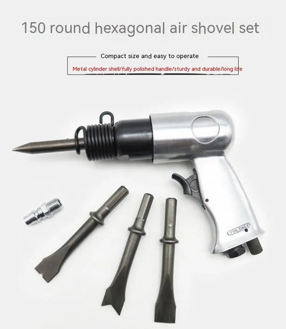 150mm pneumatic air hammer tool with hexagonal and round handle options for rust removal applications