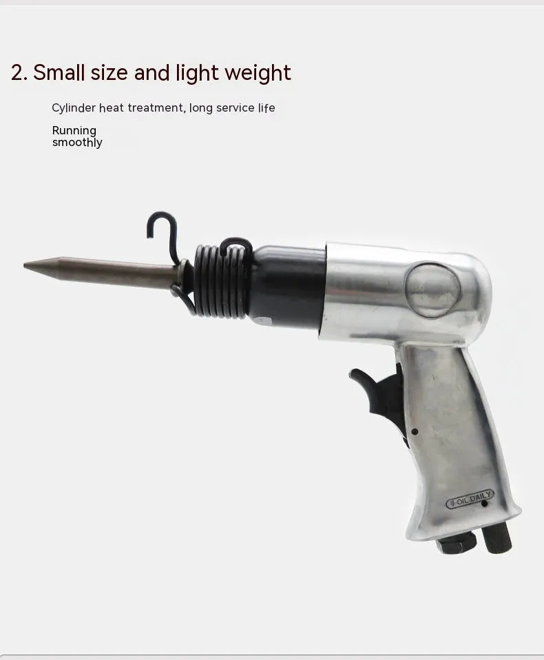 150mm pneumatic air hammer tool with hexagonal and round handle options for rust removal applications