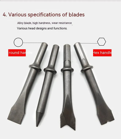 150mm pneumatic air hammer tool with hexagonal and round handle options for rust removal applications