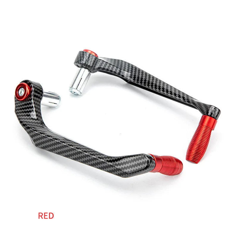 Pair of water transfer printed aluminum motorcycle hand guards in chosen colour.