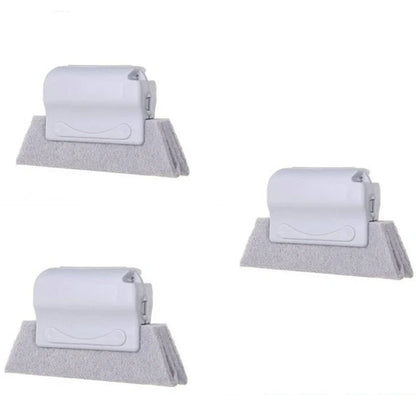 Creative Window Groove Cleaning Gap Brush Slot Cleaner with PP handle in beige, light grey, and blue