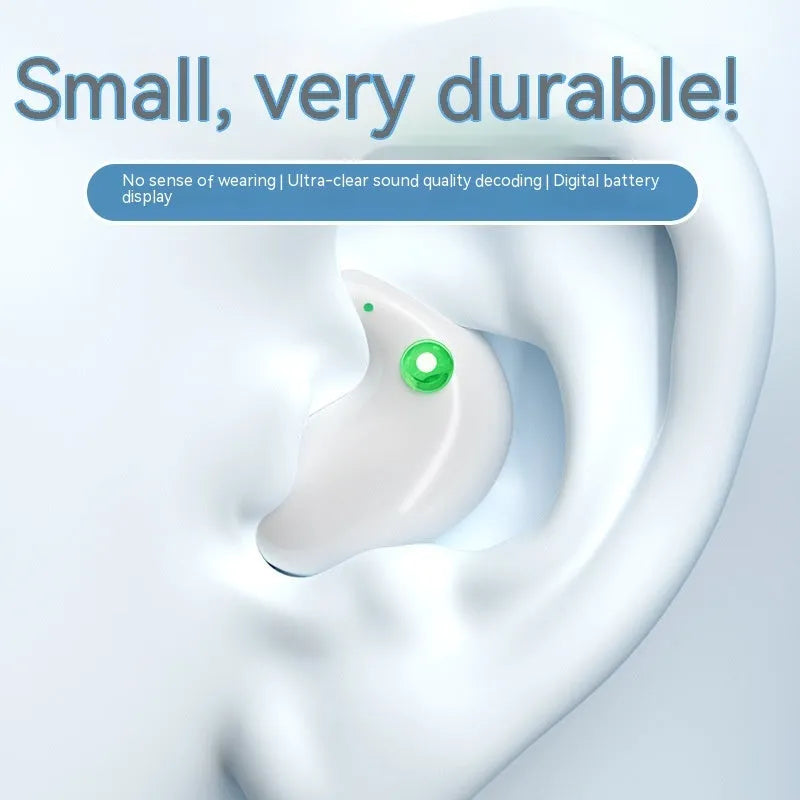 Wireless Bluetooth sleep headset in black or white with 80-hour battery, Bluetooth 5.3 and 500mAh charging case