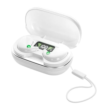 Wireless Bluetooth sleep headset in black or white with 80-hour battery, Bluetooth 5.3 and 500mAh charging case