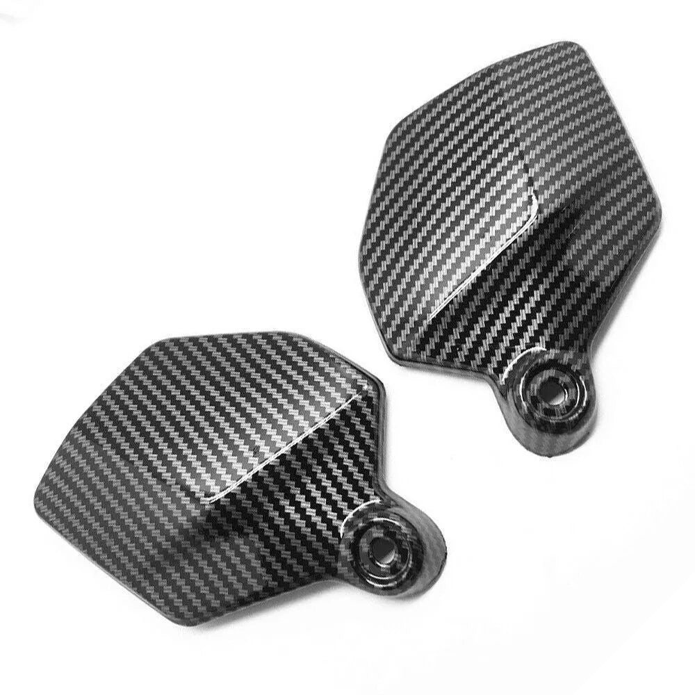 Pair of carbon fibre black ABS side upper frame fairing covers for Honda CBR1000RR motorcycle.