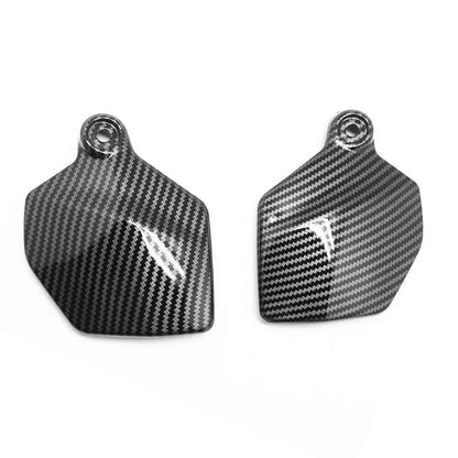 Pair of carbon fibre black ABS side upper frame fairing covers for Honda CBR1000RR motorcycle.