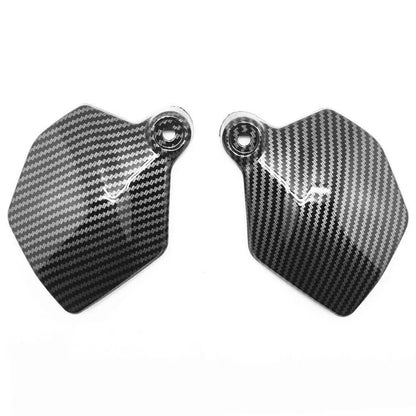 Pair of carbon fibre black ABS side upper frame fairing covers for Honda CBR1000RR motorcycle.