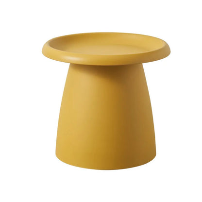 Mushroom small coffee table, plastic, 50 x 45cm, in pink, yellow, white, grey, brown red or green