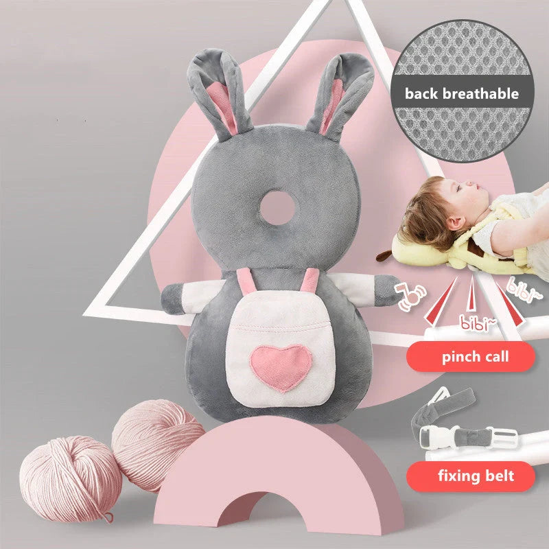 Baby head protection cushion backpack with anti-fall pillow for toddlers in various colours